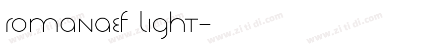 RomanaEF Light字体转换